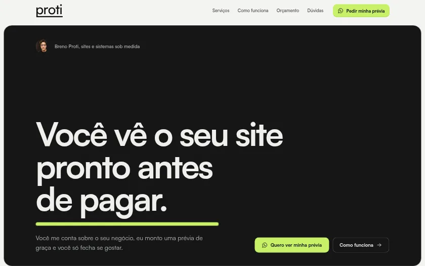 Este site aberto no computador